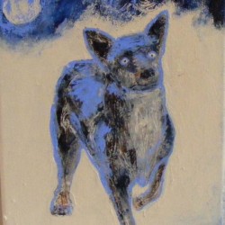 Spirit dog. Acrylic on canvas. Private collection.