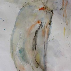 Dancer. Watercolour on paper. Private collection.