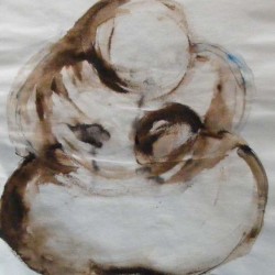 Mother earth 2. Oil on paper. Private collection.