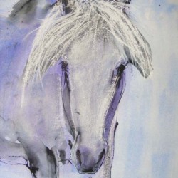 Mixed media on paper.