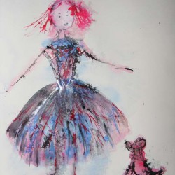 Meeting. Mixed media. Private collection.