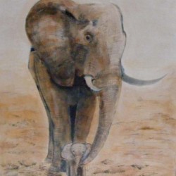 Acrylic on canvas.