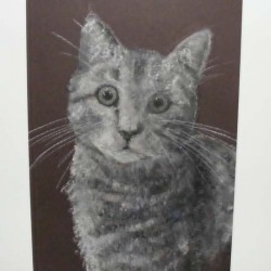 Pastel on paper.