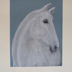 Pastel on paper.