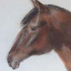 Pastel on paper.