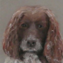 Pastel on paper.